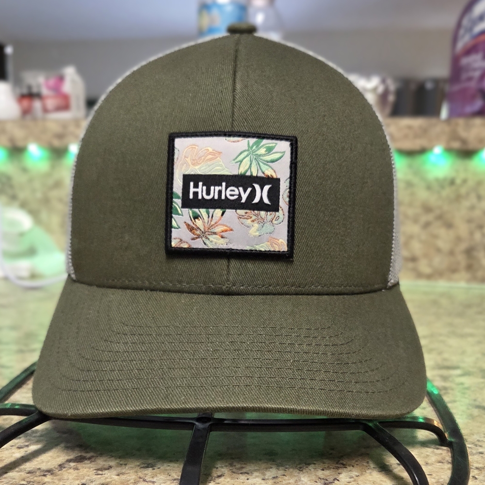 Hurley Olive Green Trucker Hat